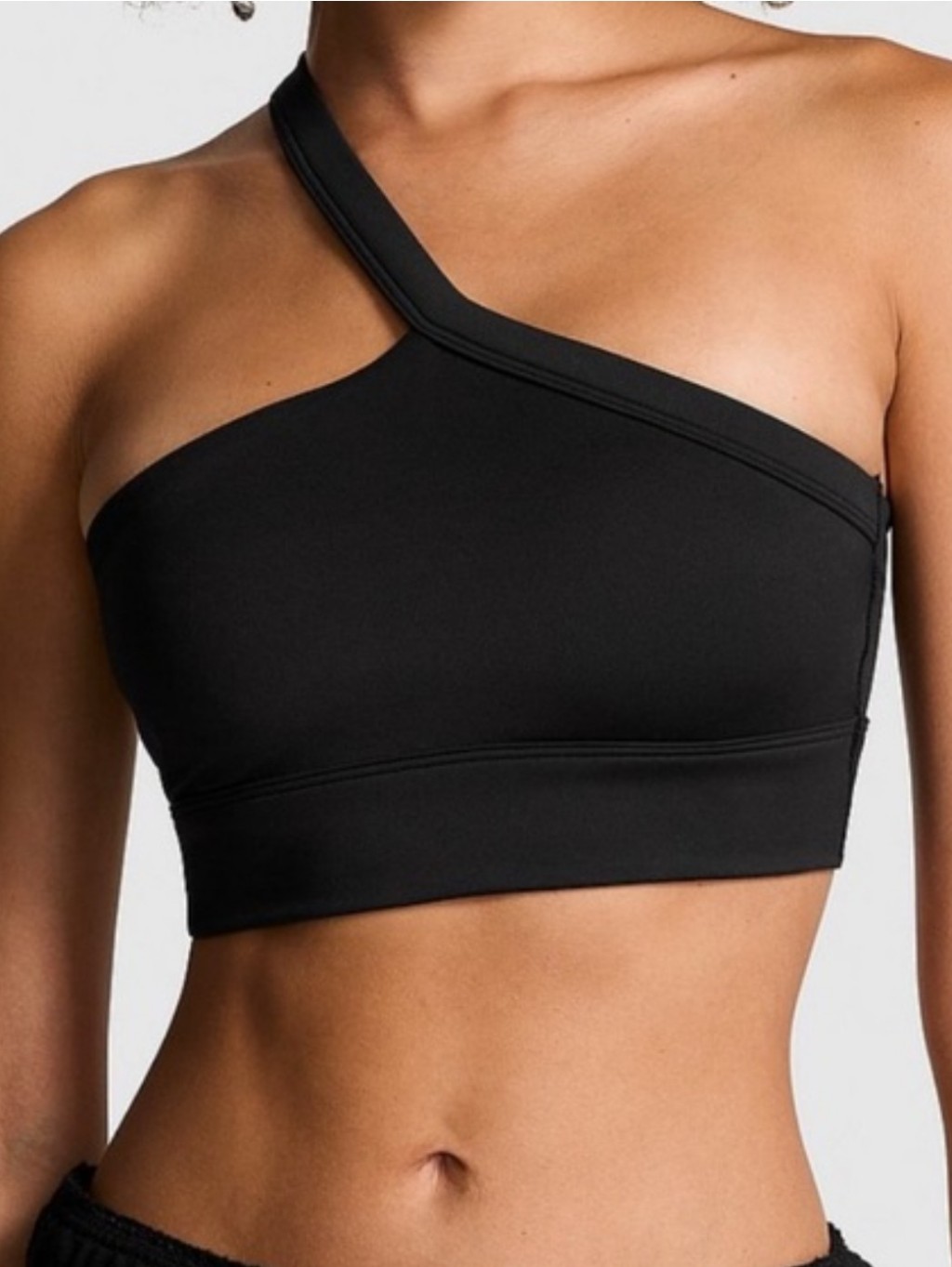 Pink Victoria's Secret Relay One Shoulder Sports Bra Sz Medium Nwt